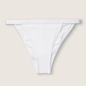 VICTORIA’S Secret PINK Swim Ribbed High Leg High Waisted Bikini Bottom White